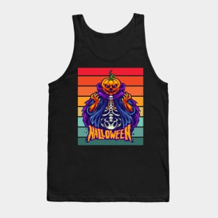 Halloween Scary Pumpkin Head Tank Top